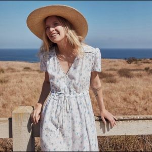 Christy Dawn Original Blue Floral Dawn dress. Lined.